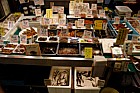 Nishiki-koji Market fish stall including live fish