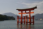 O-Torii gate to the Itsukushima shrine Miyajima Japan