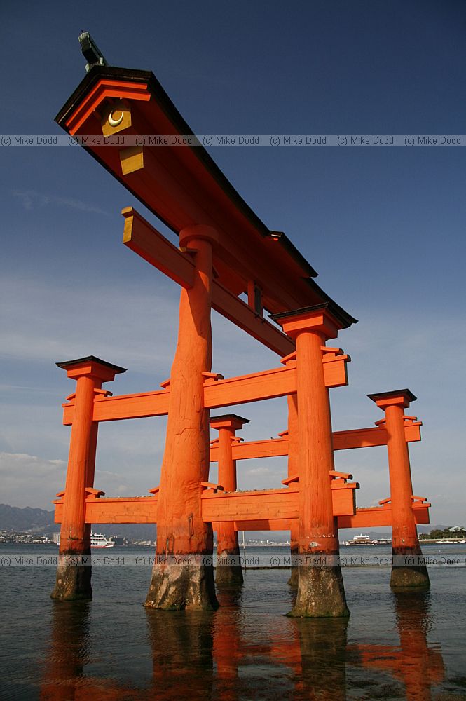 O-Torii gate to the Itsukushima shrine Miyajima Japan