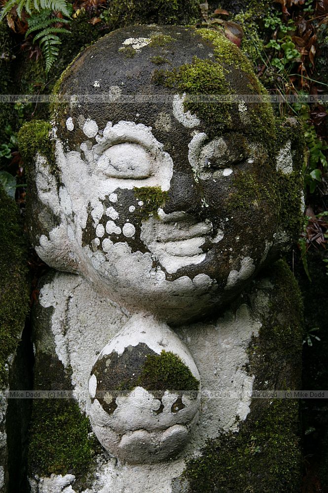 some of the 1200 stone images of Rakan Otagi Nenbutsu-ji Temple