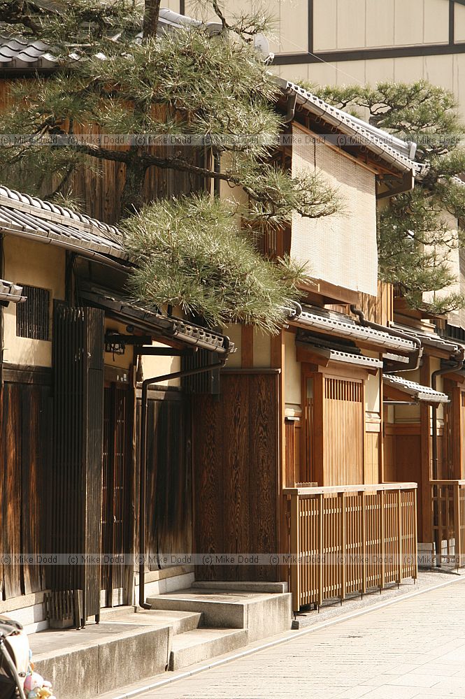 Traditional houses in Gion district of Kyoto