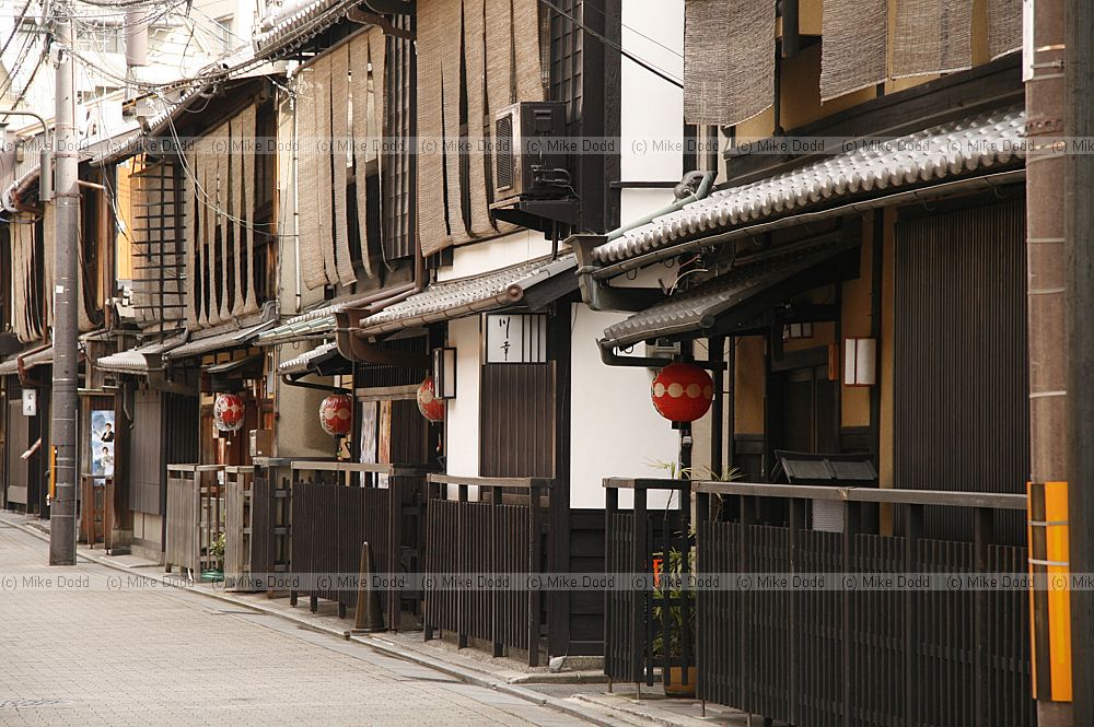 Traditional houses in Gion district of Kyoto