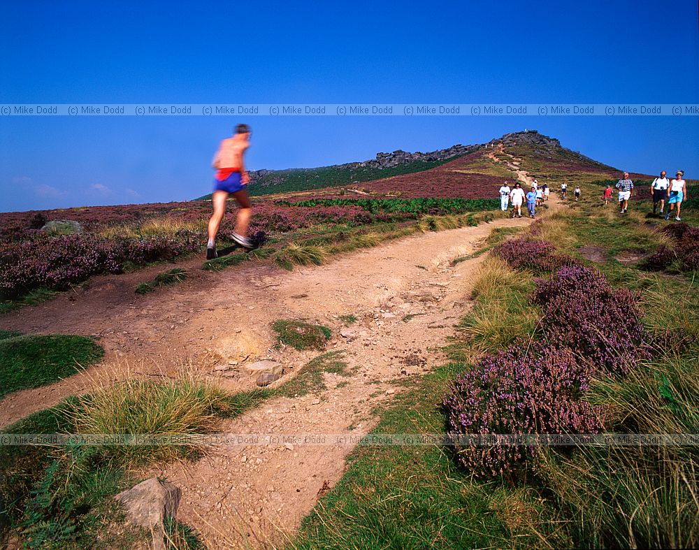 Eroding path with runner peak district