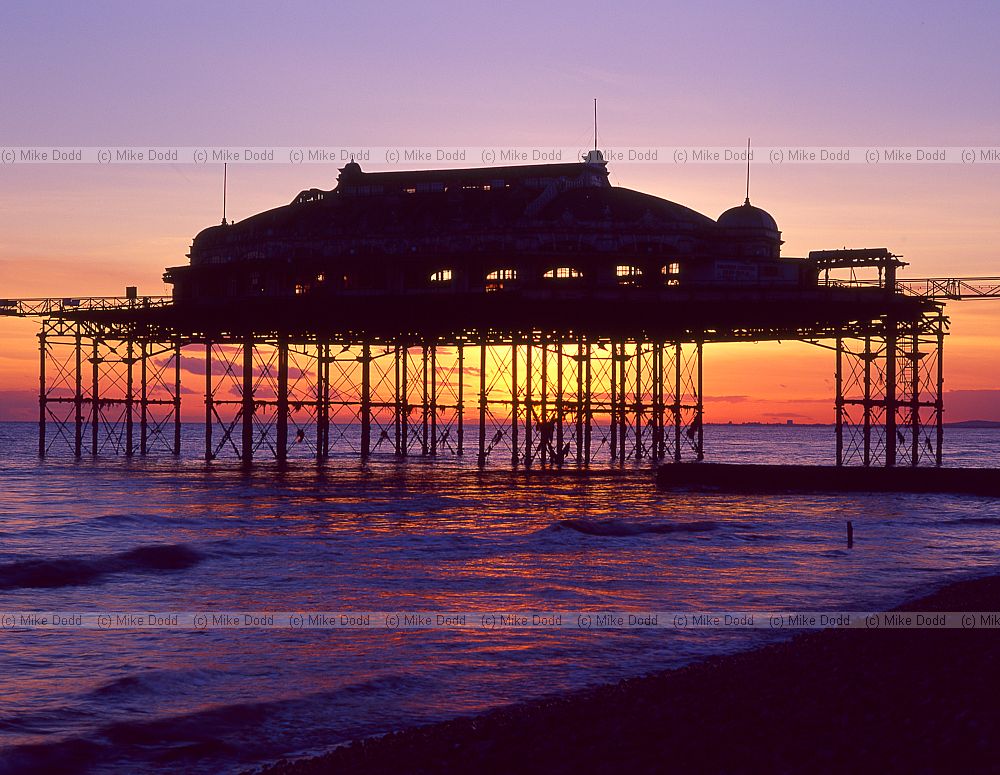 West Pier Brighton sunset