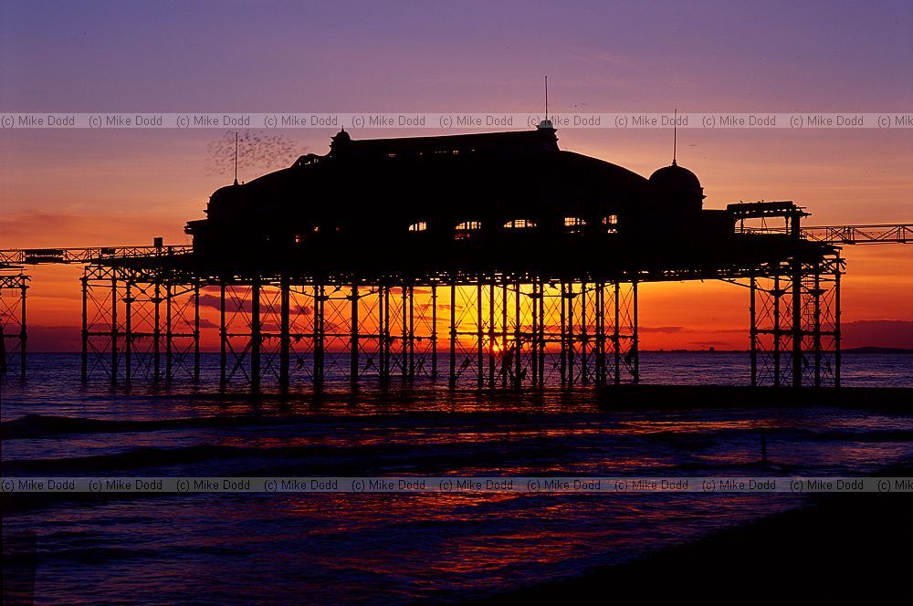 West Pier Brighton sunset