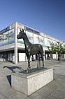 Black horse statue Lloyds court central milton keynes