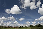 Fairweather cumulus clouds central milton keynes