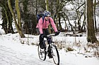 Cyclist in snow
