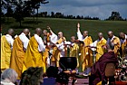 Buddhist ceremony at peace pagoda, Willen, Milton Keynes