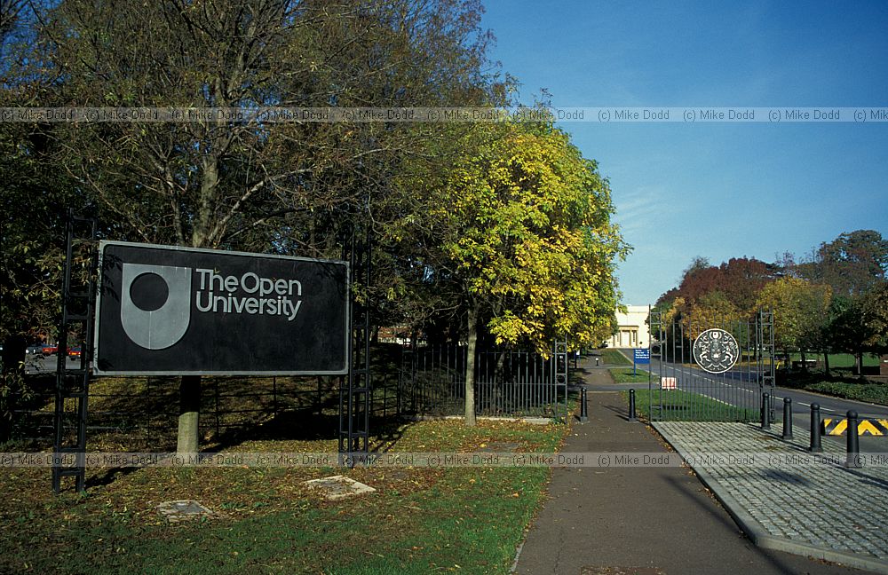 South entrance to Open University, Walton Hall, Milton Keynes