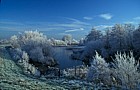 Walton lake with frost, Milton Keynes
