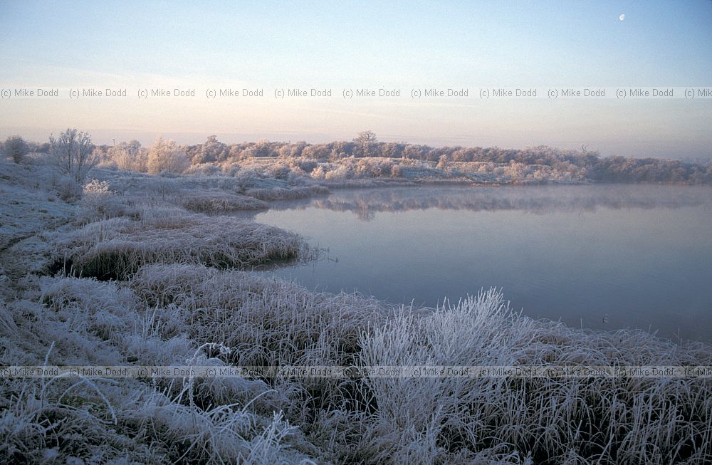Frosty blue lagoon, Bletchley