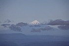 Mt Taranaki 80 miles away from Mt Ruapehu where photo taken from