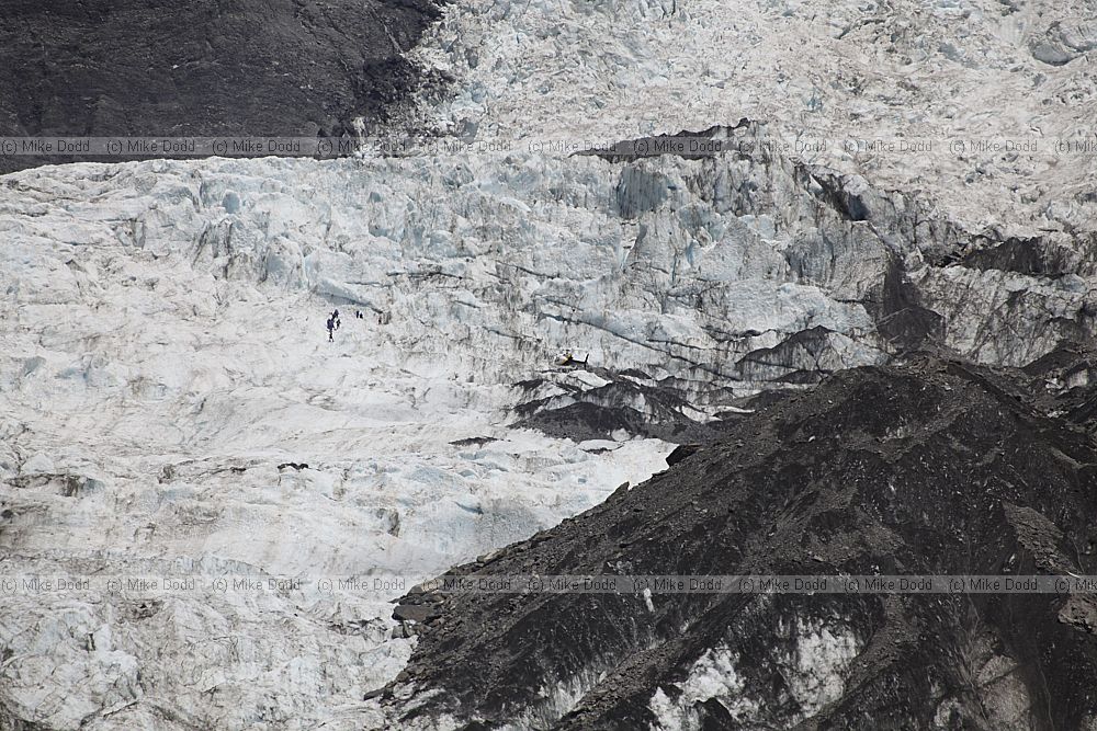 Helicopter landing on Franz Josef glacier