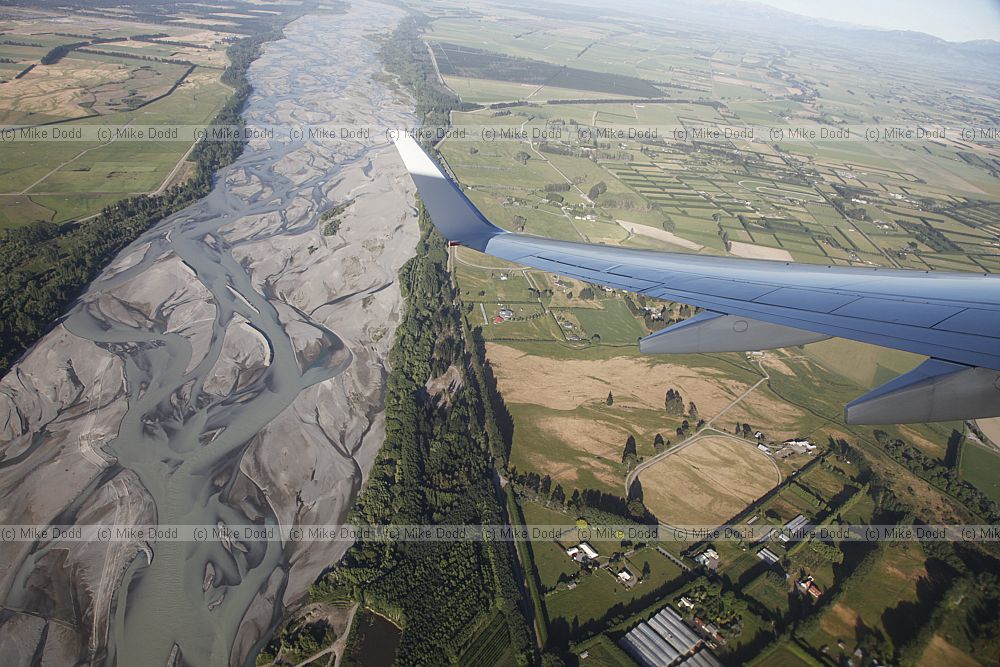 Landscape near Christchurch from the air