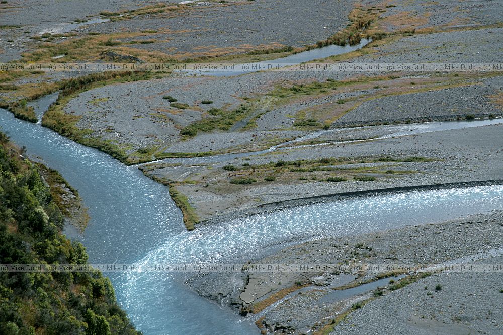 Braided river near Arthurs pass south island