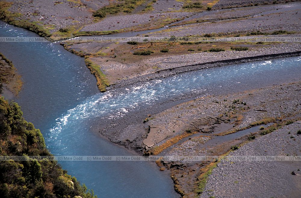 Braided river near Arthurs pass south island