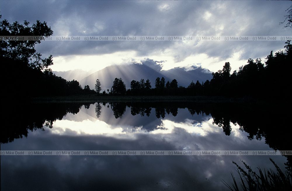 Mirror lake Fox glacier south island