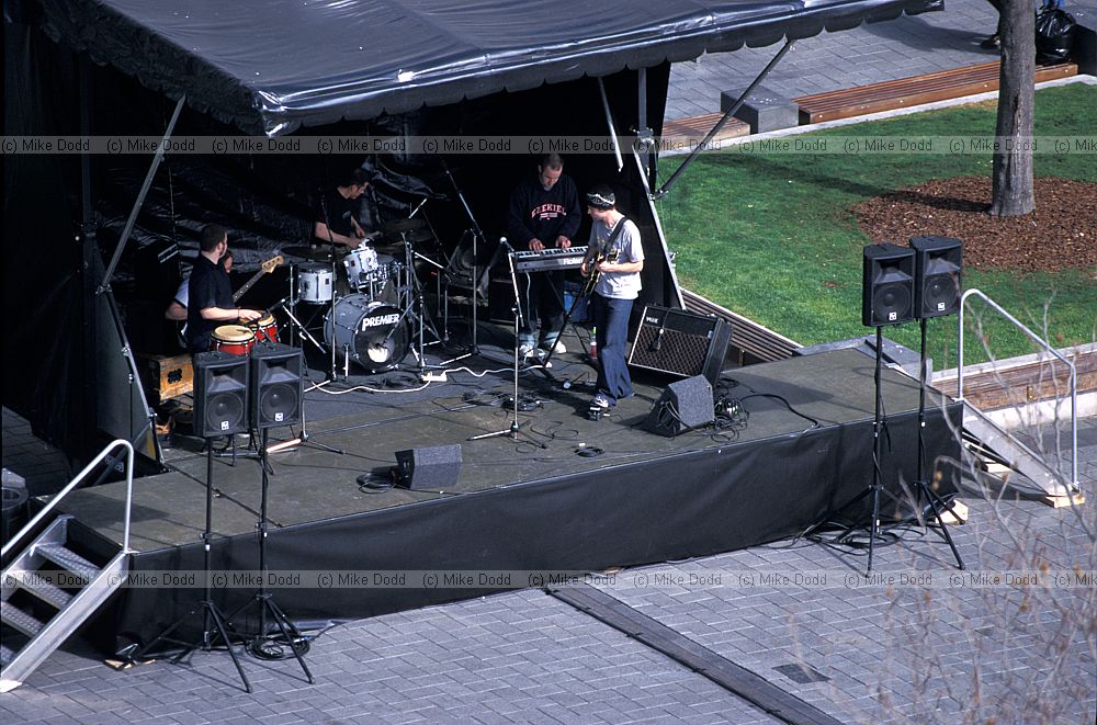 Band in cathedral square Christchurch before earthquake