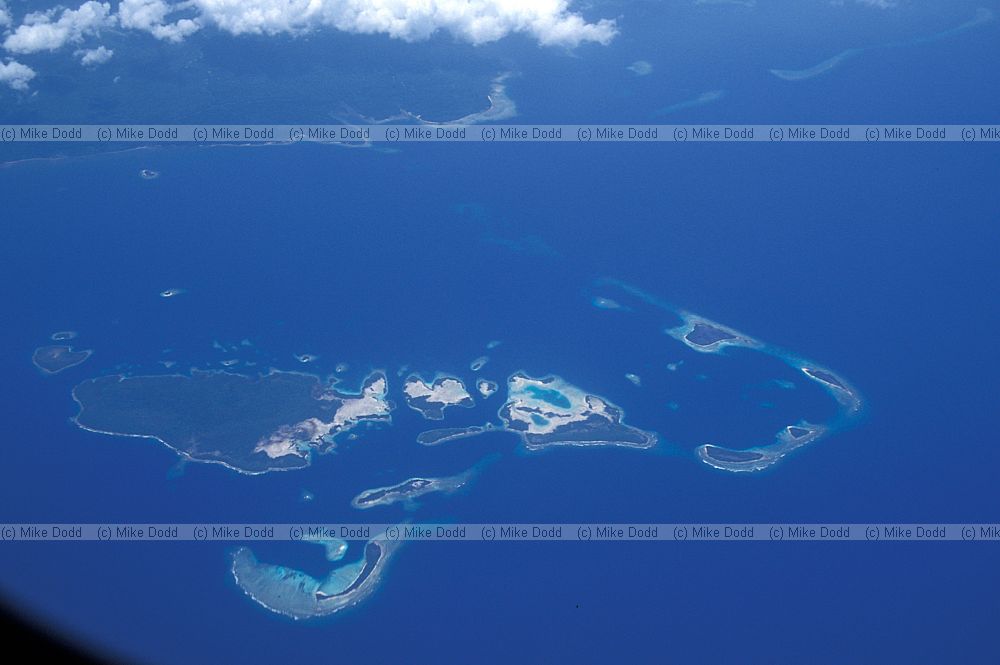Coral sea from plane north of NZ