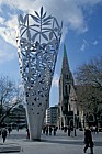 Sculpture cathedral square Christchurch before earthquake