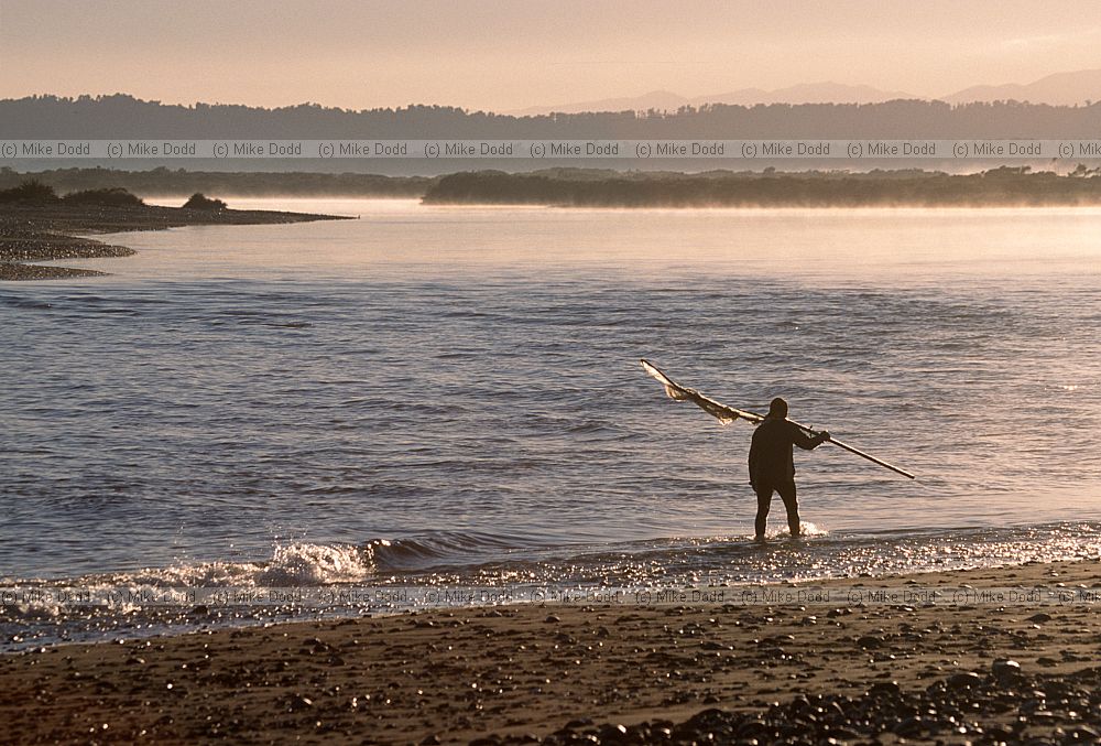 Whitebait fishermen Okarito