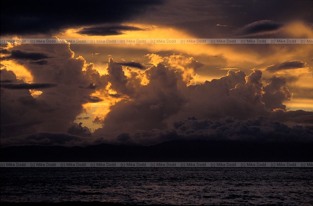 Thunder clouds and sunset Thames