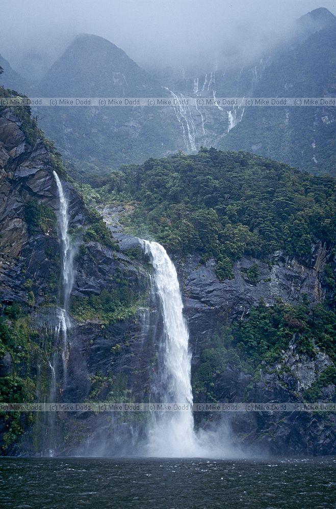 Waterfalls Milford Sound