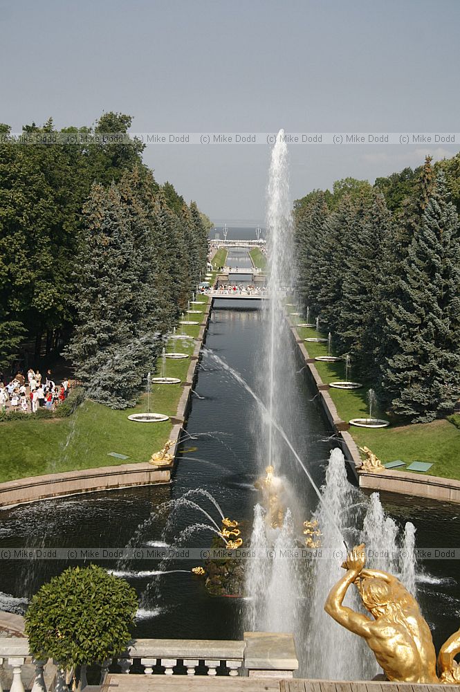 Grand cascade and sea canal Peterhof