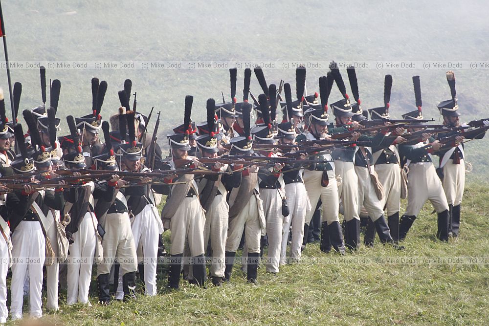 Borodino battle infantry lifeguard regiments firing guns