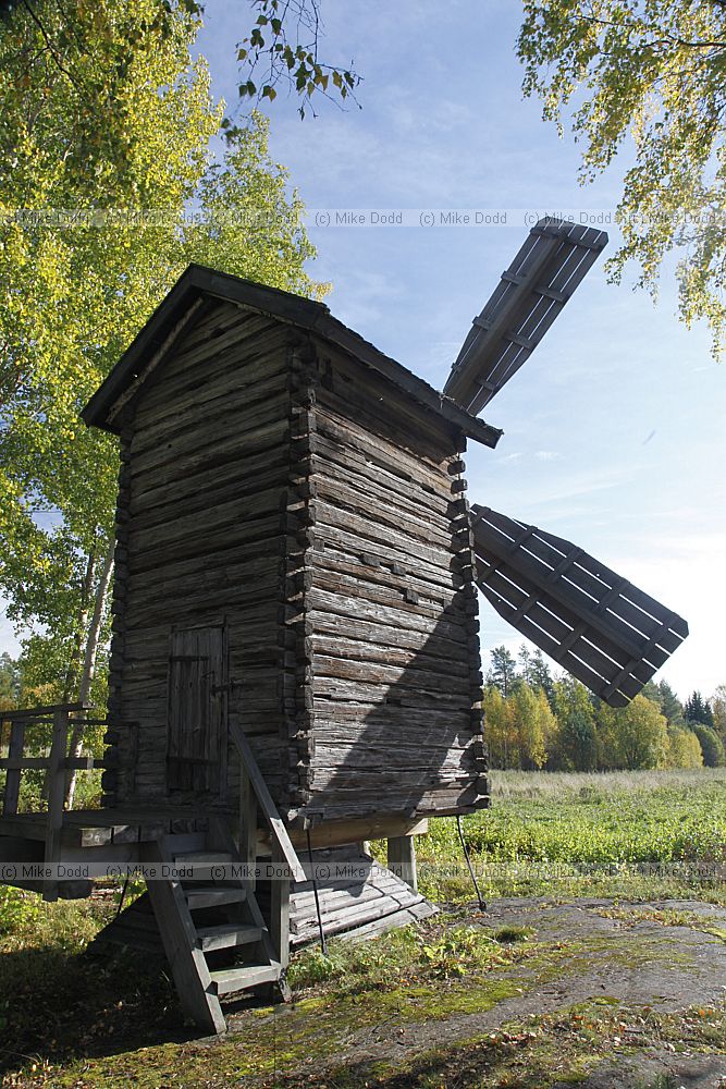 Wooden windmill in Finland
