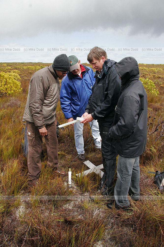 David Gowing Yoseph Araya Deryk and Brian testing soil moisture original cape point fieldsite