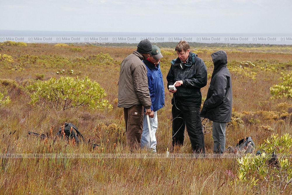 David Gowing Yoseph Araya Deryk and Brian testing soil moisture original cape point fieldsite