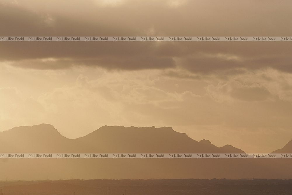 Sunset over Cape Town from Somerset west