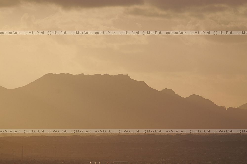Sunset over Cape Town from Somerset west