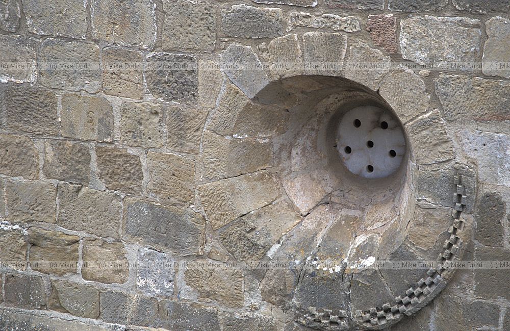 Gypsum window Loarre castle near Huesca