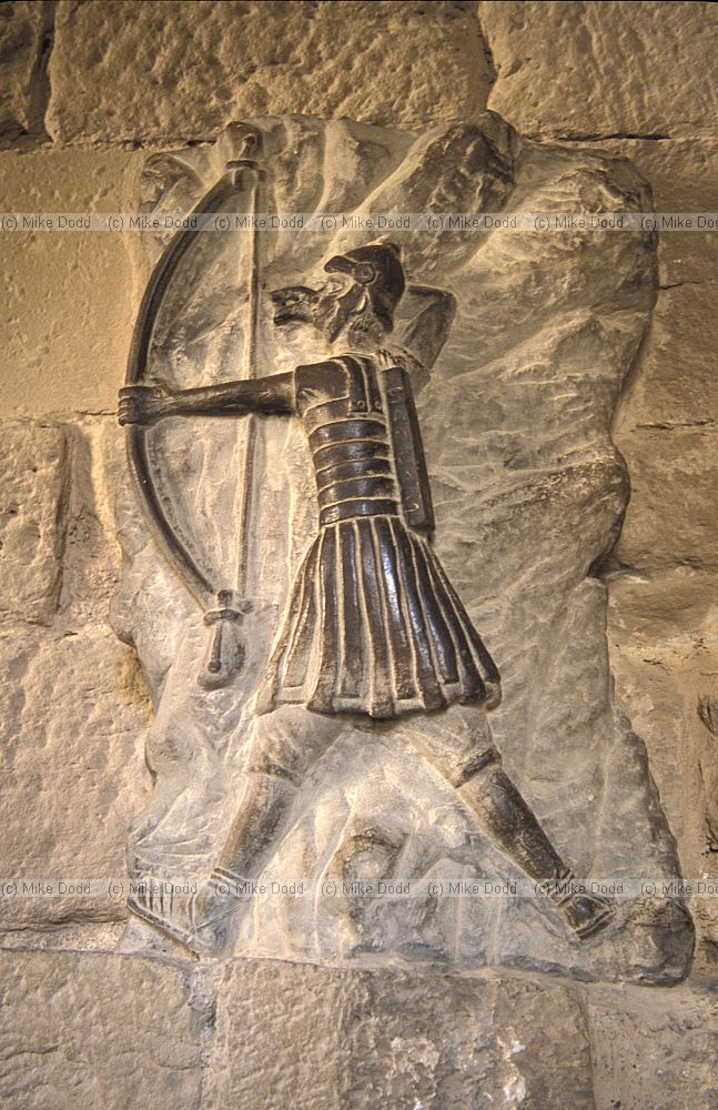 Carving of archer Loarre castle