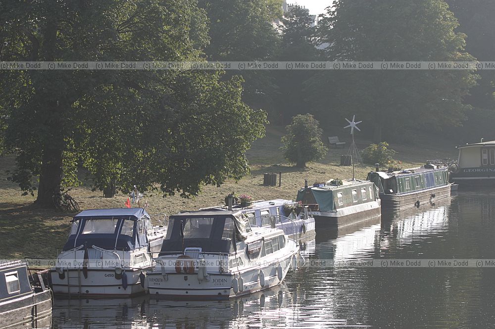 Canalboat river cam Jesus green Cambridge