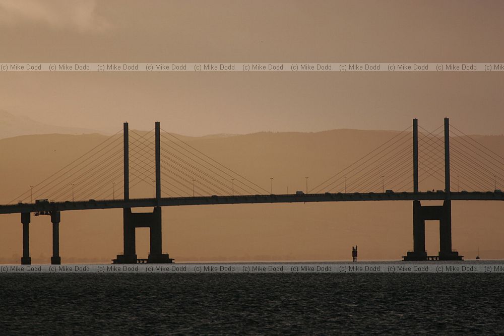 sunset with bridge moray firth