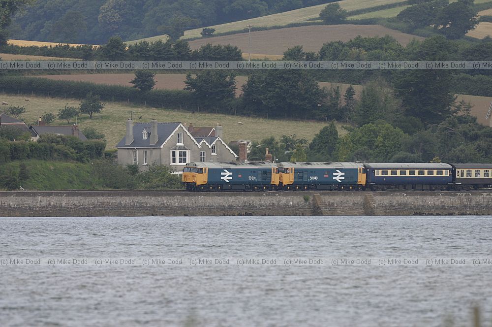 Class 50 diesel trains Dawlish