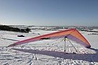 Hang glider and snow dunstable downs