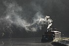 smoke narrowboat early morning atmospheric