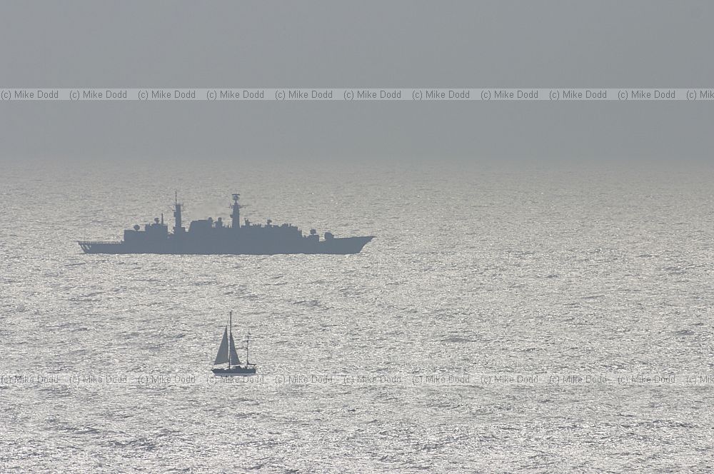 Warship off Plymouth