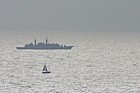 Warship off Plymouth