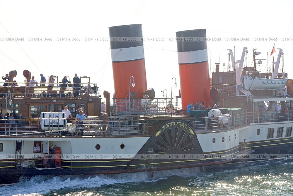 Waverley paddle steamer last sea going paddle steamer in the world at Southend summer 2008