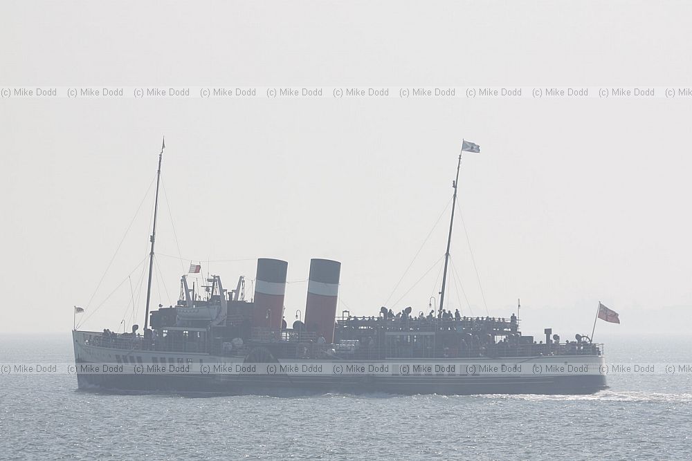 Waverley paddle steamer last sea going paddle steamer in the world at Southend summer 2008