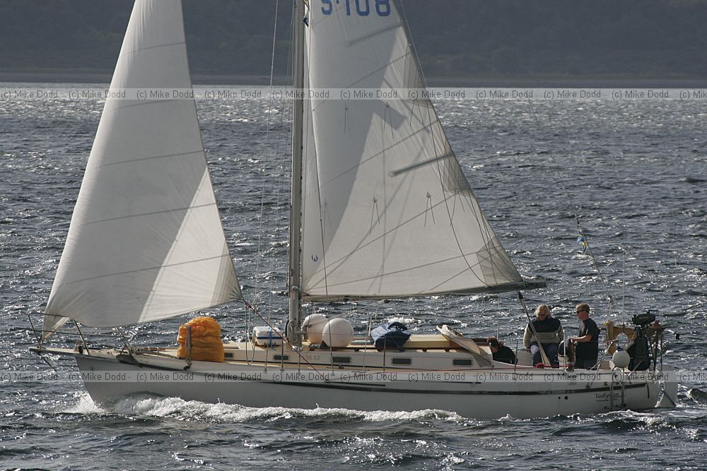 Yacht against the light Chanonry point Fortrose
