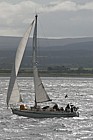 Yacht against the light Chanonry point Fortrose