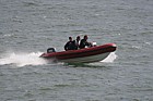 Zodiac rubber boat speeding along