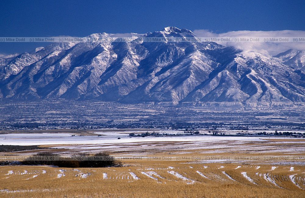 near Salt Lake city Utah with snow